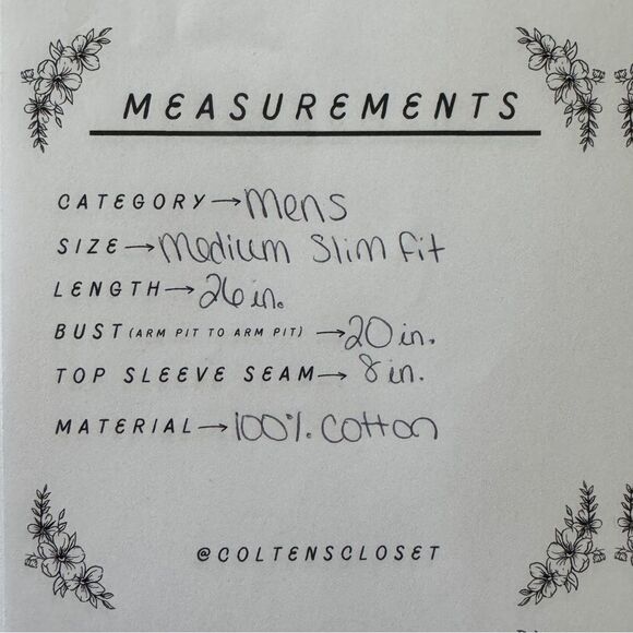 Cactus Menswear Short Sleeve Button Down Shirt Medium Slim Fit 100% Cotton - Picture 5 of 5